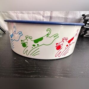 Vintage 9 Inch Tupperware 3421A One Touch Canister & Lid Tupperpets Dog Leaping